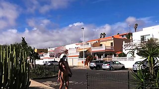 Risky naked walk down the street. Public nudity MiaAmahl