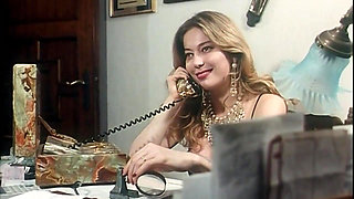 Vintage foursome cock sucking hairy pussy fucking with Moana Pozzi