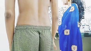 Silent Kitchen Fuck with Desi Aunty - Indian Homemade Anal & Hardcore Sex