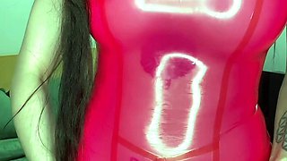 Big boob brunette masturbates on webcam