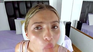 Skinny big boobs sweety web teen blowjob show