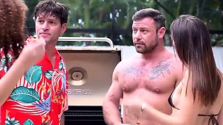 Labor Day BBQ Party Turns Into A Step-Daughter Foursome