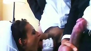 Michelle Wild with 3 guys
