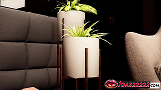 Hot Elf Soya in Femdom 3D Animation - Domination Cowgirl on the Toilet, Face Sitting Wet Pussy Licking and Footjob Fetish