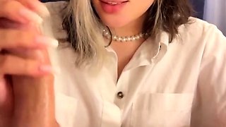 Step mom's milf hand job - my first time jacking off to