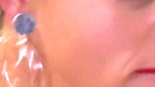 Big ass MILF in sexy lingerie and stocking enjoy wild pissing-fetish ass fuck in her office