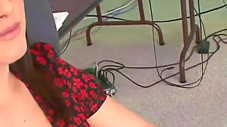 Busty tattooed Jennifer White masturbates and fucks with old cock