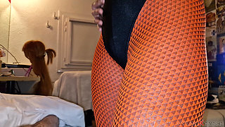POV Elena Clark Orange Pantyhose Fuck