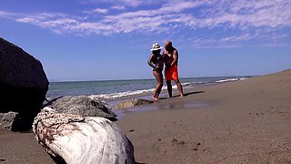 Hot Latina Fucked on the Beach