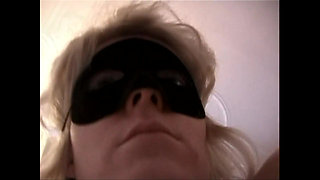 Sexy Amateur Masked MILF Sensually Touches Tits and Pussy