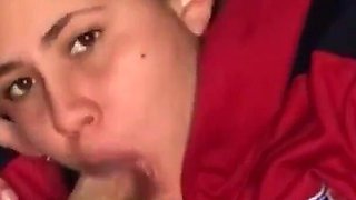 Step-sister, 18, Takes a Big Load of Cum in Her Mouth