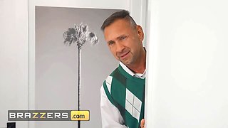 Big boobed pink-haired beauty Lily Lou will do anything to take a ride on her boyfriend dad's Big Cock - brazzers