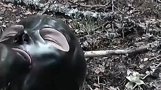 Latex Fetish Play with Rubber Doll