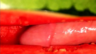 Muscular Stud Fucks and Cums on Watermelon