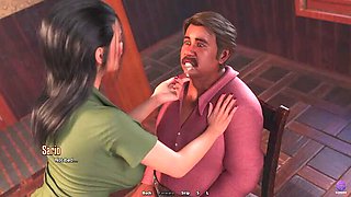 Hot Indian Wife Sucking Big Dick While Cuckold Husband Watches - 3D Hentai Sex Animation
