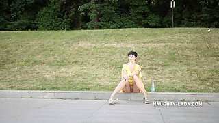 Perverted slut public flashing breathtaking porn clip