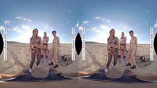 Naughty America - VR you get to fuck 3 chicks in the desert