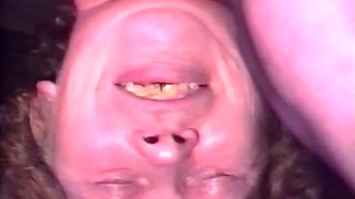 Old French lady and a hot babe getting their assholes pounded by two cocks