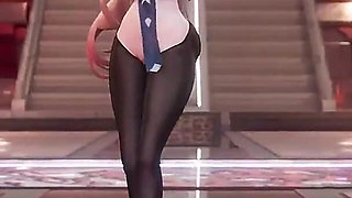 [mmd] Marionette Erotic Uniform Black Stockings