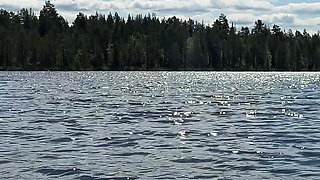 Risky Public Lake Boat Sex - Deepthroat & Doggy Cumshot Almost Caught