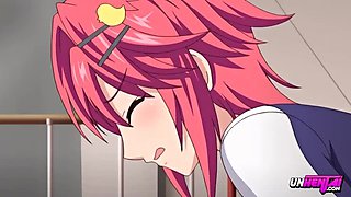 Horny Teen in Leotard Takes Teacher's Creampie - Hentai Sex