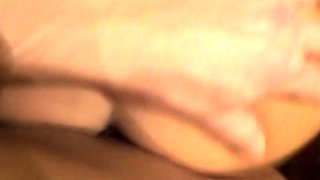 MILF having fun in public bathroom