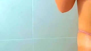 Beautiful Tanned Latina Girls Taking A Shower After Beach Day