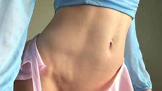 Playful Strip Tease with Rear Pussy
