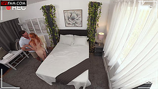 Ginger Cum Slut Lets Stepdad Play With Her Pussy