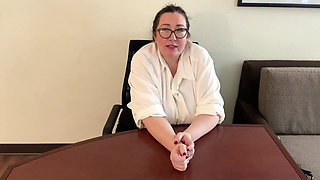 Make Your Sexy BBW Boss Cum to Keep Your Job