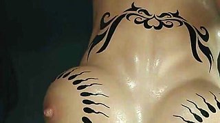 Madruga3d Nymphomaniac Slut Intensely Fucked by Double Monster Black Cocks, Hot Ass Swallowing Cum, Dirty Pussy Drenched in Cum