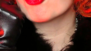 Sexual pin up Arya, ASMR video with long black gloves