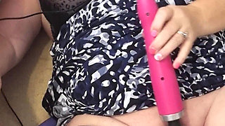 Fucking Machine in Black Patterned Stockings Julie Cunningham
