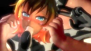 Anime Cowgirl Sex Cage Wrestling Deepthroat and Anal Pounding