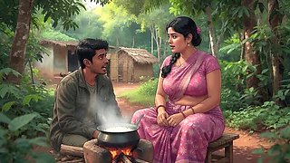 Horny Indian Aunty Gets Fucked in the Forest