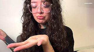 The Giantess Found a Man Curled up to Sneeze on Him