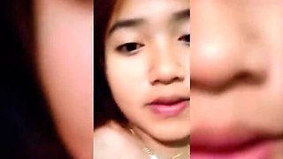 Asian Teen with Big Natural Tits Fingering Her Tight Pussy Until Squirting Orgasm
