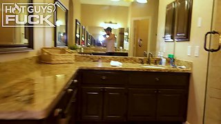 Blonde College Jock Travis's Hairy Hunk Showdown with Stunning River Lynn