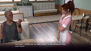 Innocent Waitress Got Her Mouth Fucked by a Dirty Biker