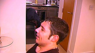 Sensual brunette does blowjob and professional handjob