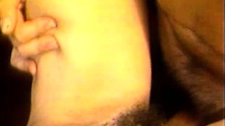 Amateur brunette in latex lingerie fucks hardcore in kitchen