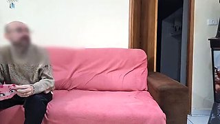 Blindfolded Wife Cheats With Surprised Hairy Friend - Amateur Cuckold Fuck & Cumshot