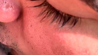 Horny amateur couple close up anal on webcam