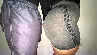 Big Ass Girl Grabs Stranger's Dick