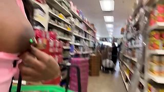 Using My Clit Sucker & Flashing At Dollar Tree