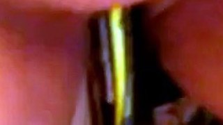 BBW Plays With a Bat Sex Toy on Webcam