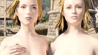 Skyrim B and L sex mod Having sex on a farm out in the field