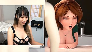 Getting schooled by aunt-in-law Cass while playing Fortnite