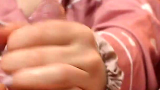 Horny Stepsis in Cute Pajamas Ruined My Orgasm with Her Small Feet