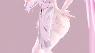 Weak Sound Erotic Suspender White Silk Underwear See-through Dress